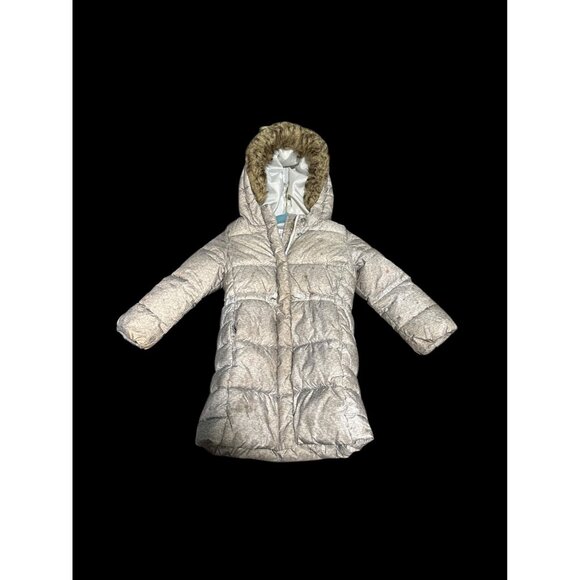 Baby Gap Toddler Puffer Coat With Hood Size 5 Gray Warm Winter Jacket Made In In - Picture 1 of 11